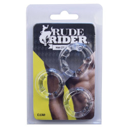 Rude Rider Pack de 3 mini cockirngs souples transparents